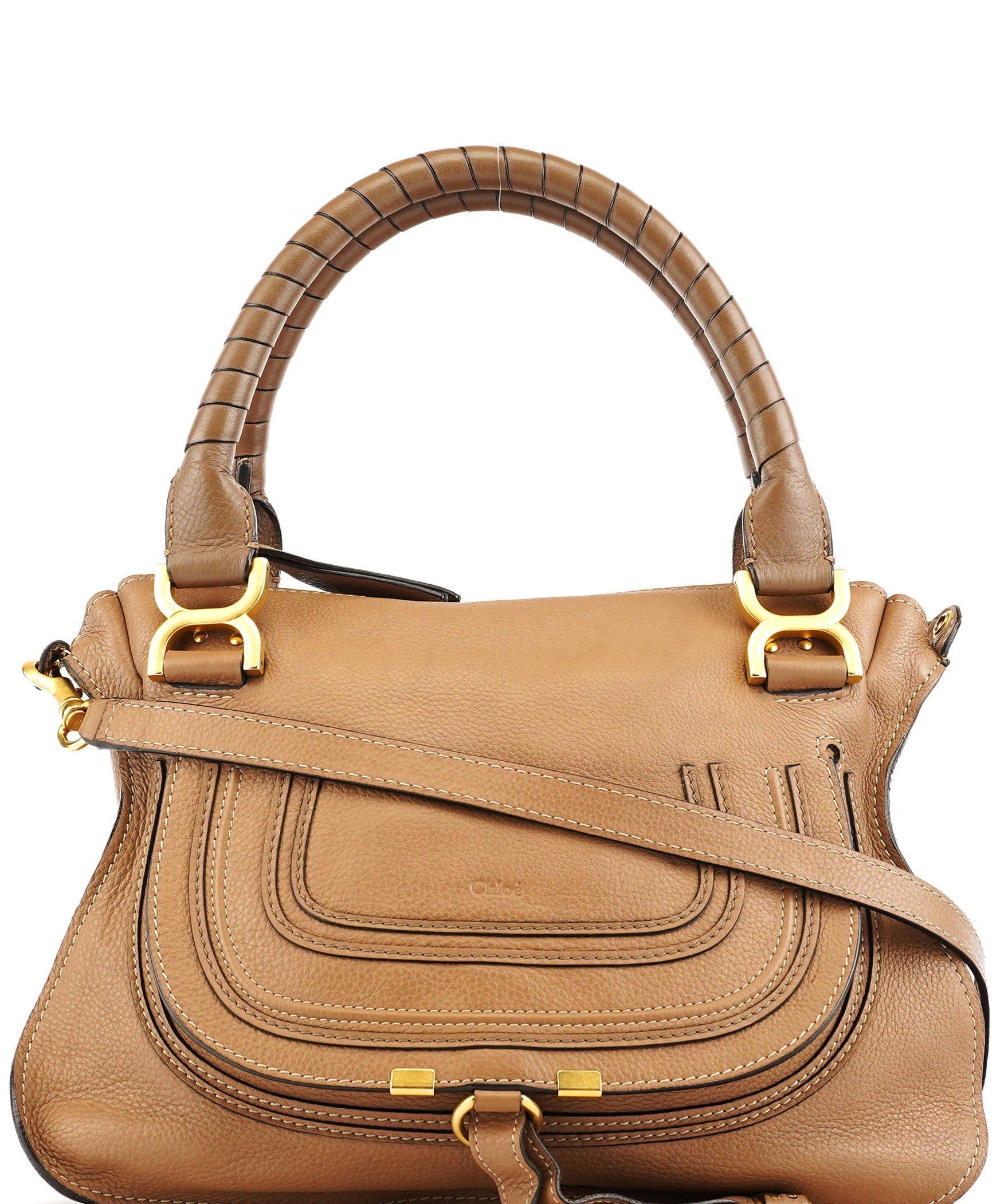 Chloe Light Brown Leather Marcie 2-Way Bag