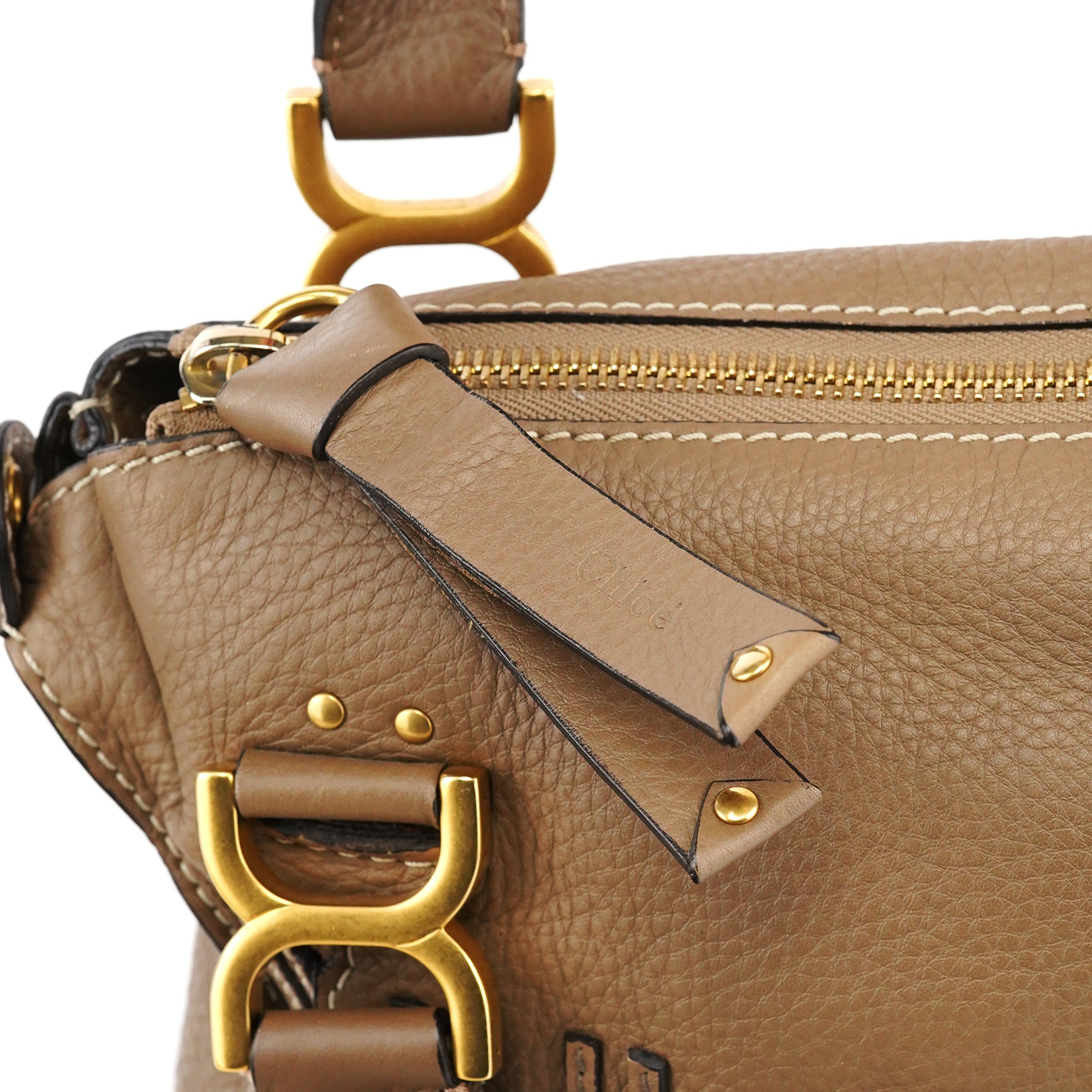 Chloe Light Brown Leather Marcie 2-Way Bag