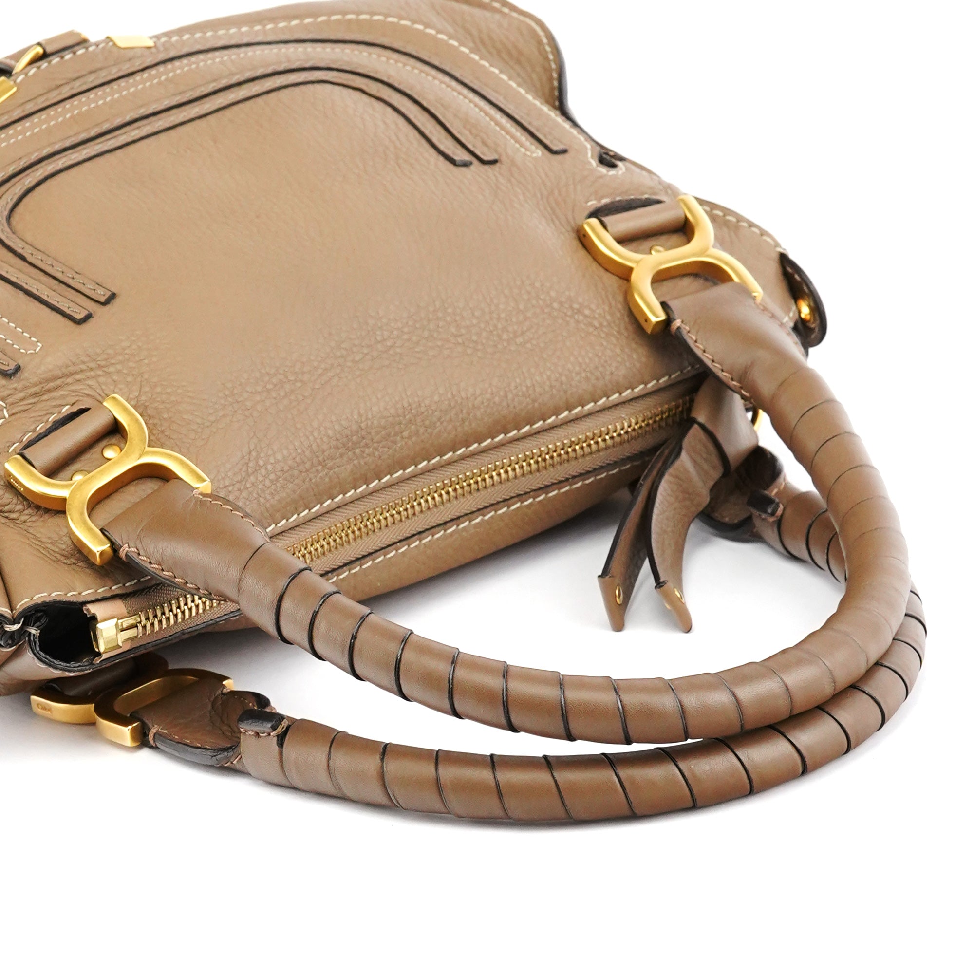 Chloe Light Brown Leather Marcie 2-Way Bag