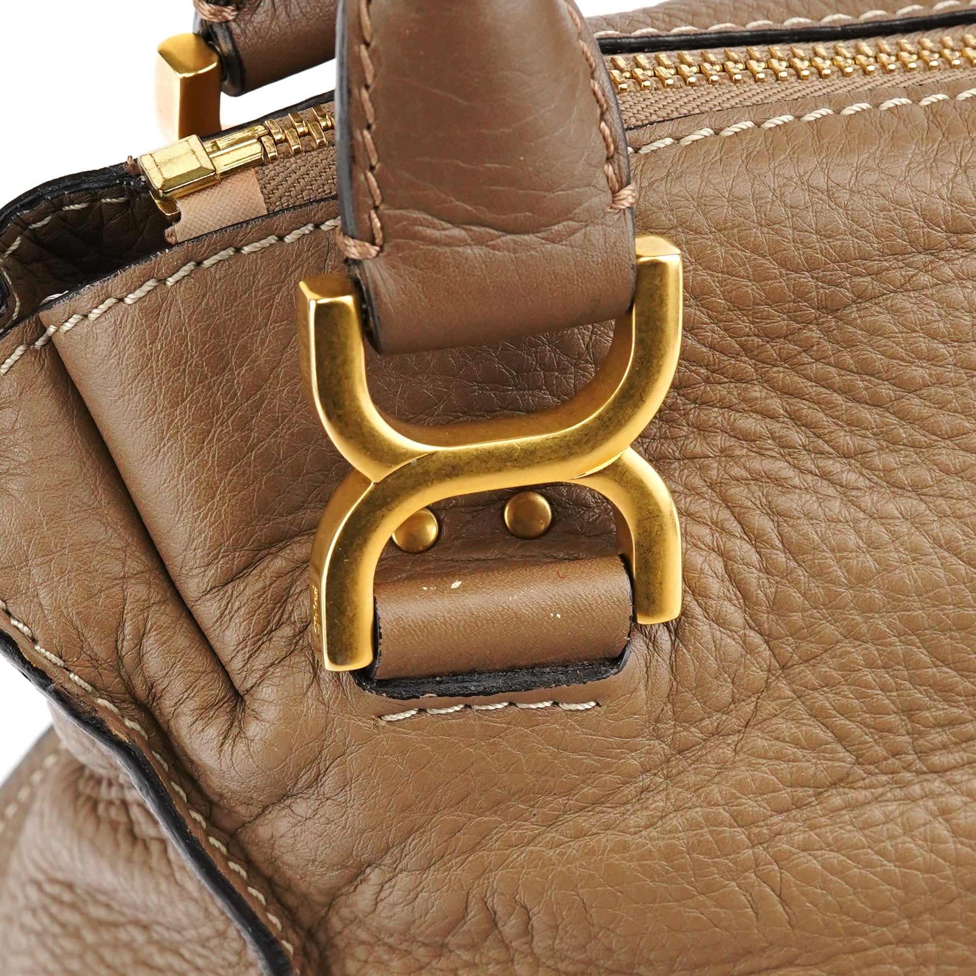 Chloe Light Brown Leather Marcie 2-Way Bag