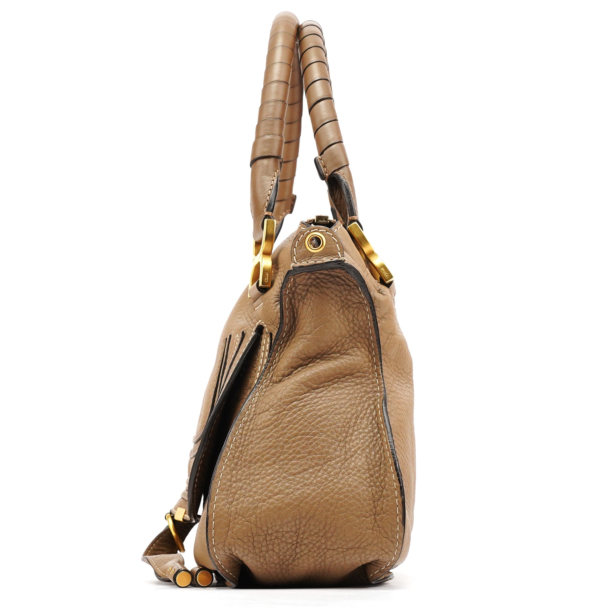 Chloe Light Brown Leather Marcie 2-Way Bag