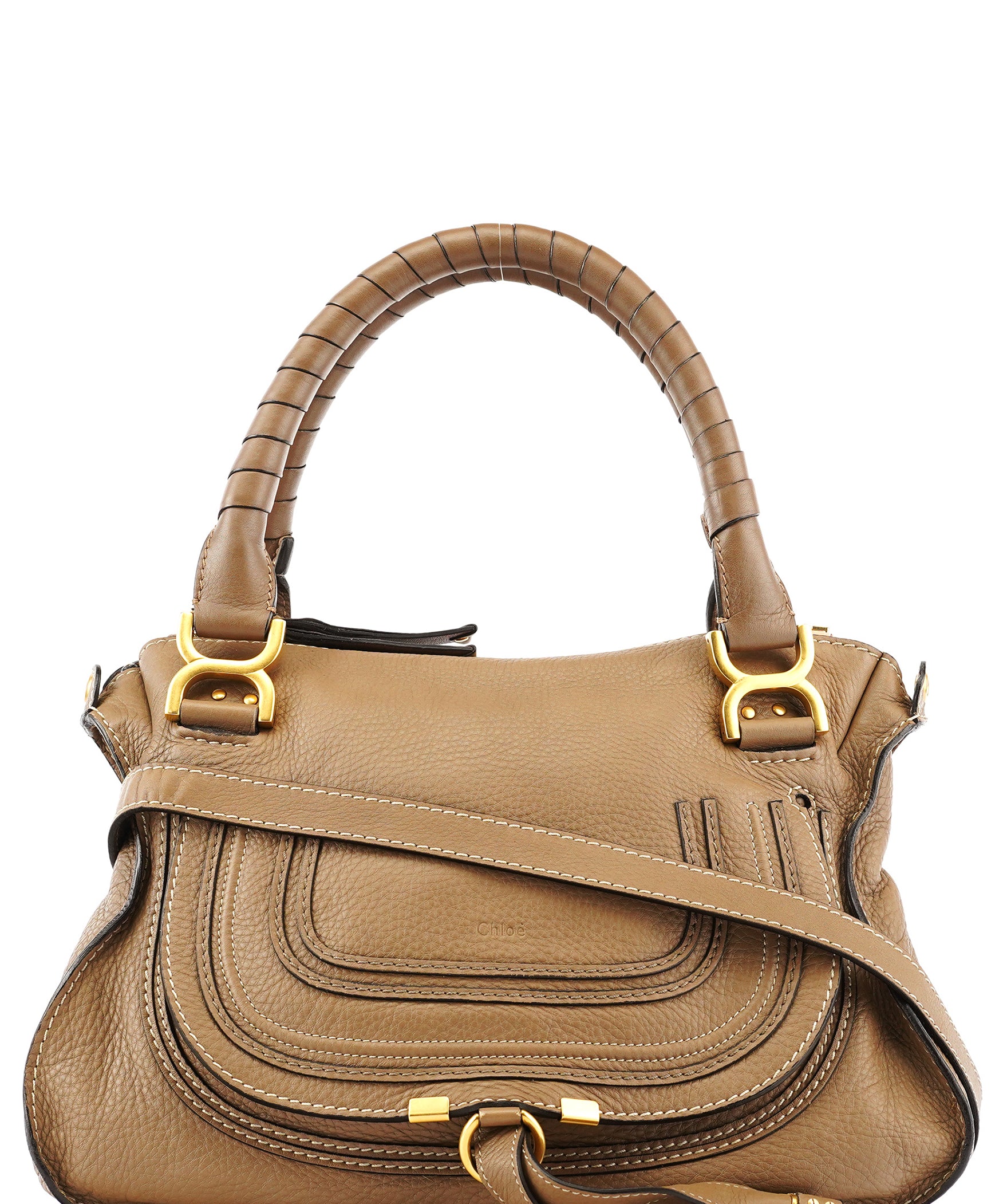 Chloe Light Brown Leather Marcie 2-Way Bag