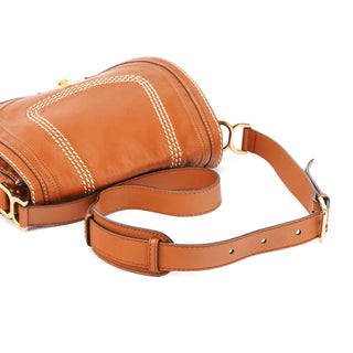 Chloe Light Brown Leather Marcie Crossbody Bag