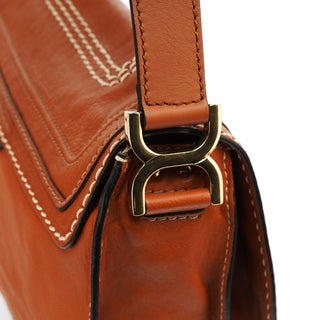 Chloe Light Brown Leather Marcie Crossbody Bag