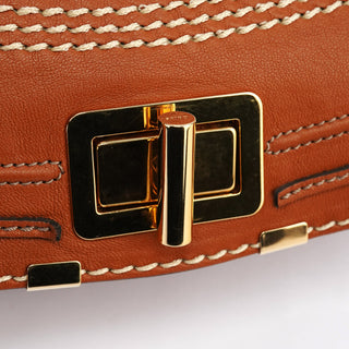 Chloe Light Brown Leather Marcie Crossbody Bag