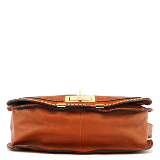 Chloe Light Brown Leather Marcie Crossbody Bag