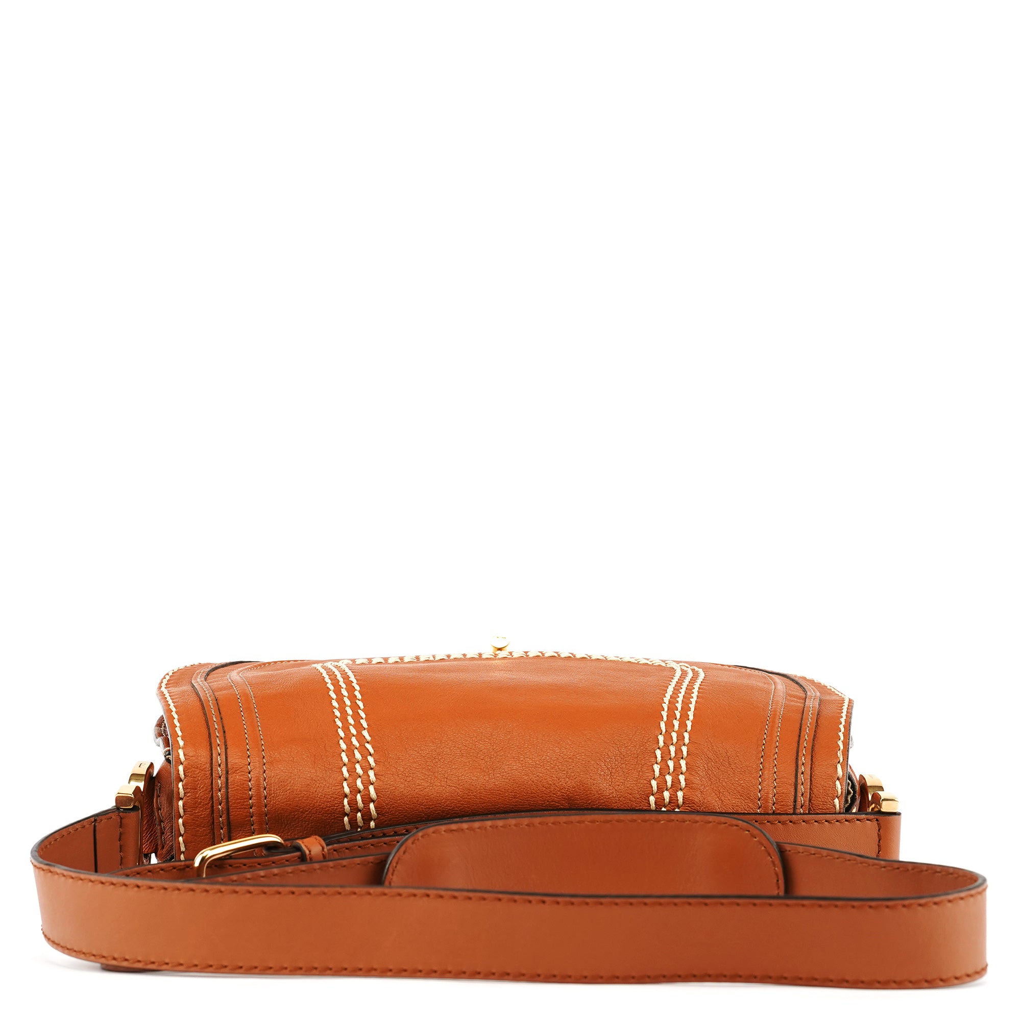 Chloe Light Brown Leather Marcie Crossbody Bag