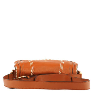 Chloe Light Brown Leather Marcie Crossbody Bag