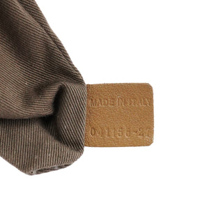 Chloe Light Brown Leather Marcie Intrecciato Shoulder Bag