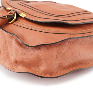 Chloé Light Brown Leather Marcie Shoulder Bag