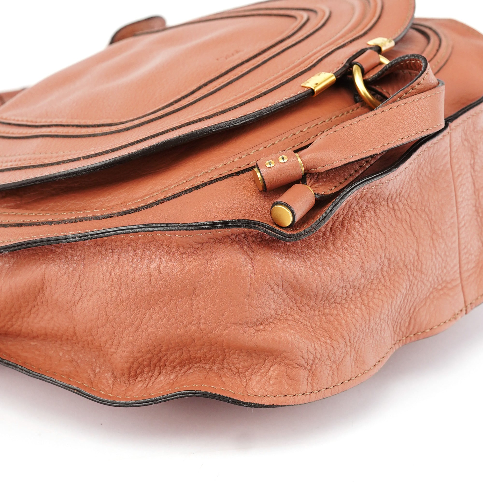 Chloé Light Brown Leather Marcie Shoulder Bag