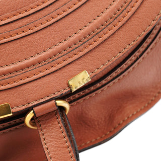 Chloé Light Brown Leather Marcie Shoulder Bag