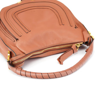 Chloé Light Brown Leather Marcie Shoulder Bag