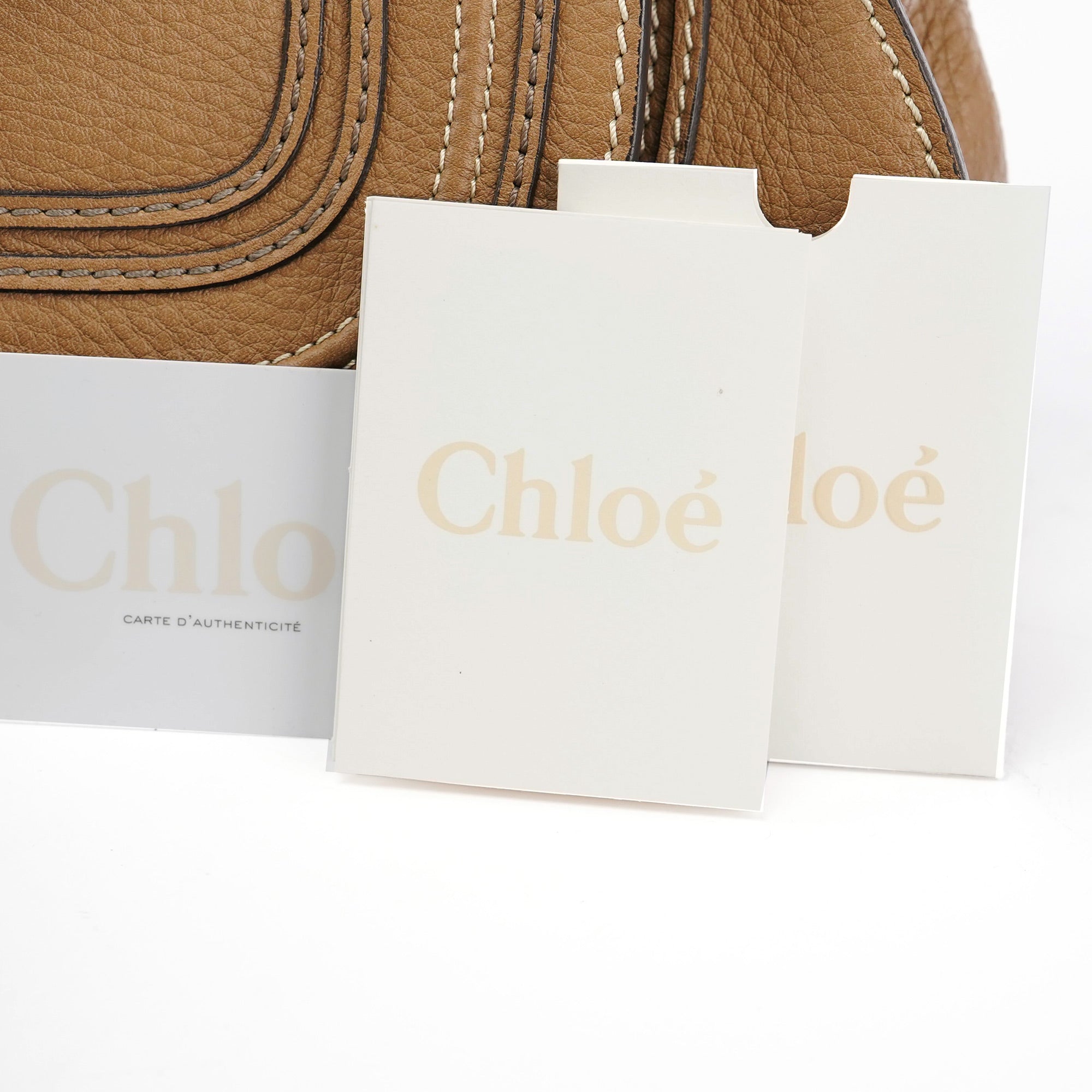 Chloé Light Brown Leather Marcie Shoulder Bag