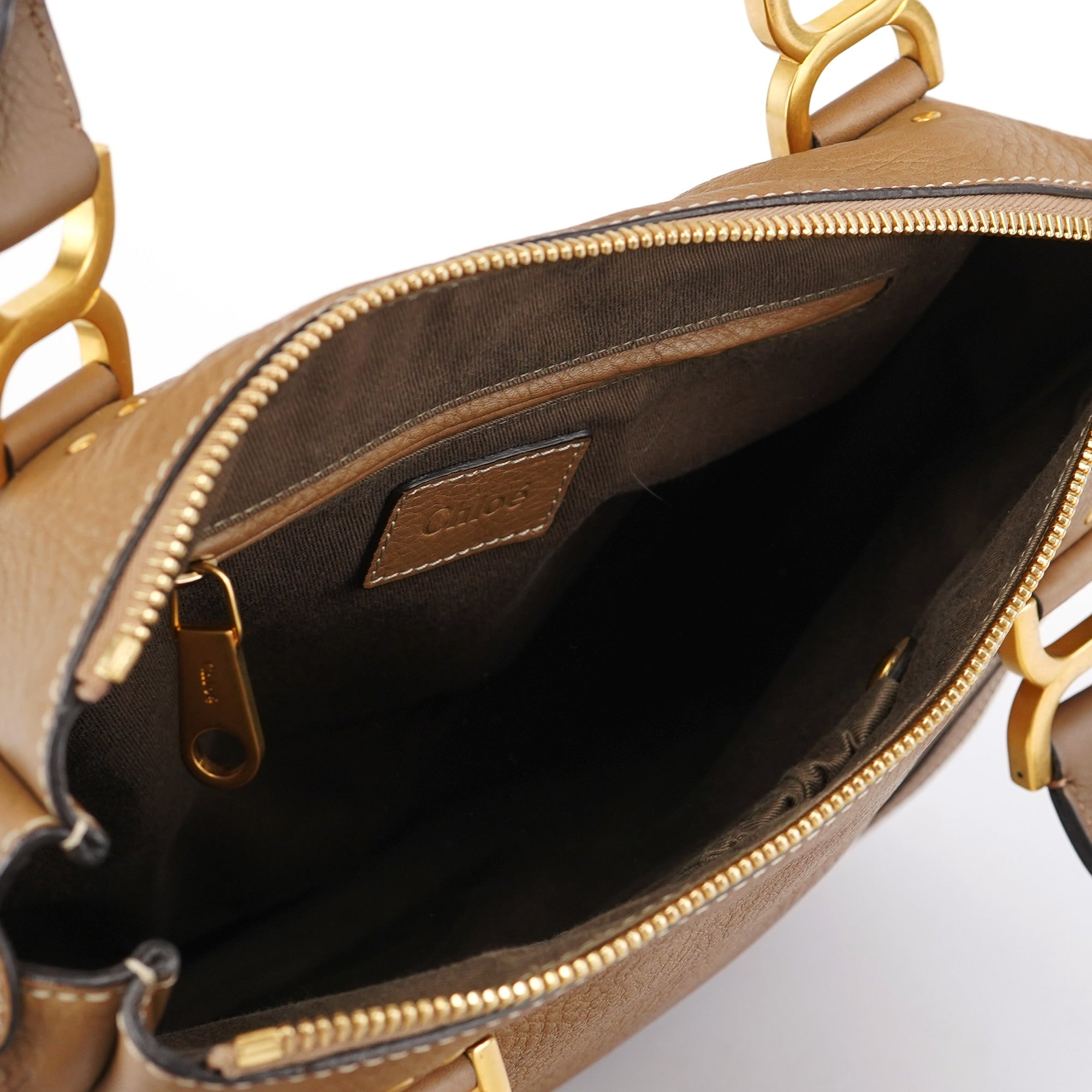 Chloé Light Brown Leather Marcie Shoulder Bag