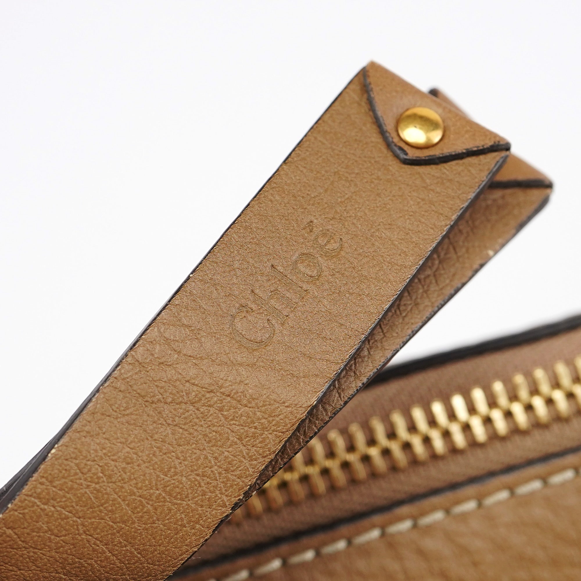 Chloé Light Brown Leather Marcie Shoulder Bag