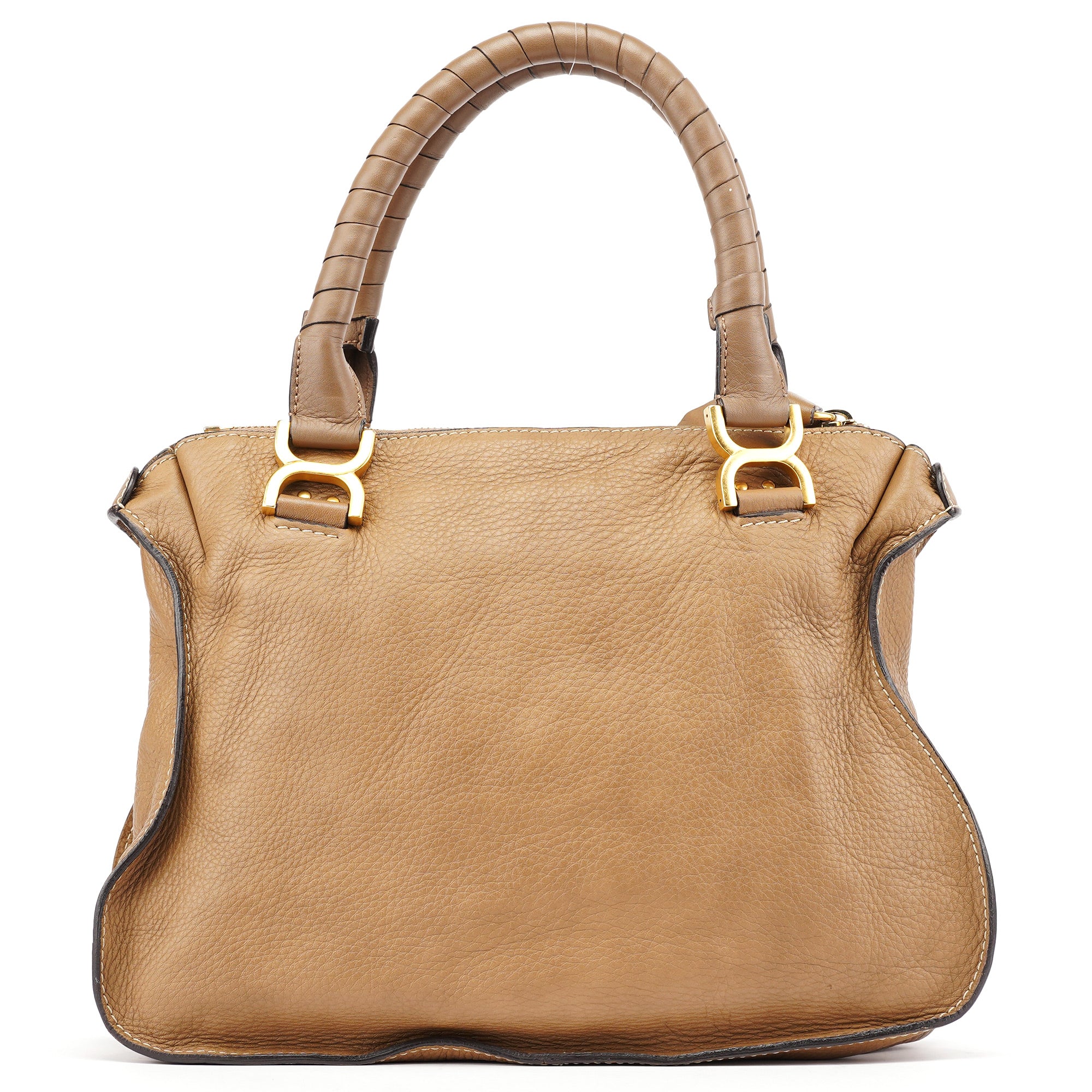 Chloé Light Brown Leather Marcie Shoulder Bag