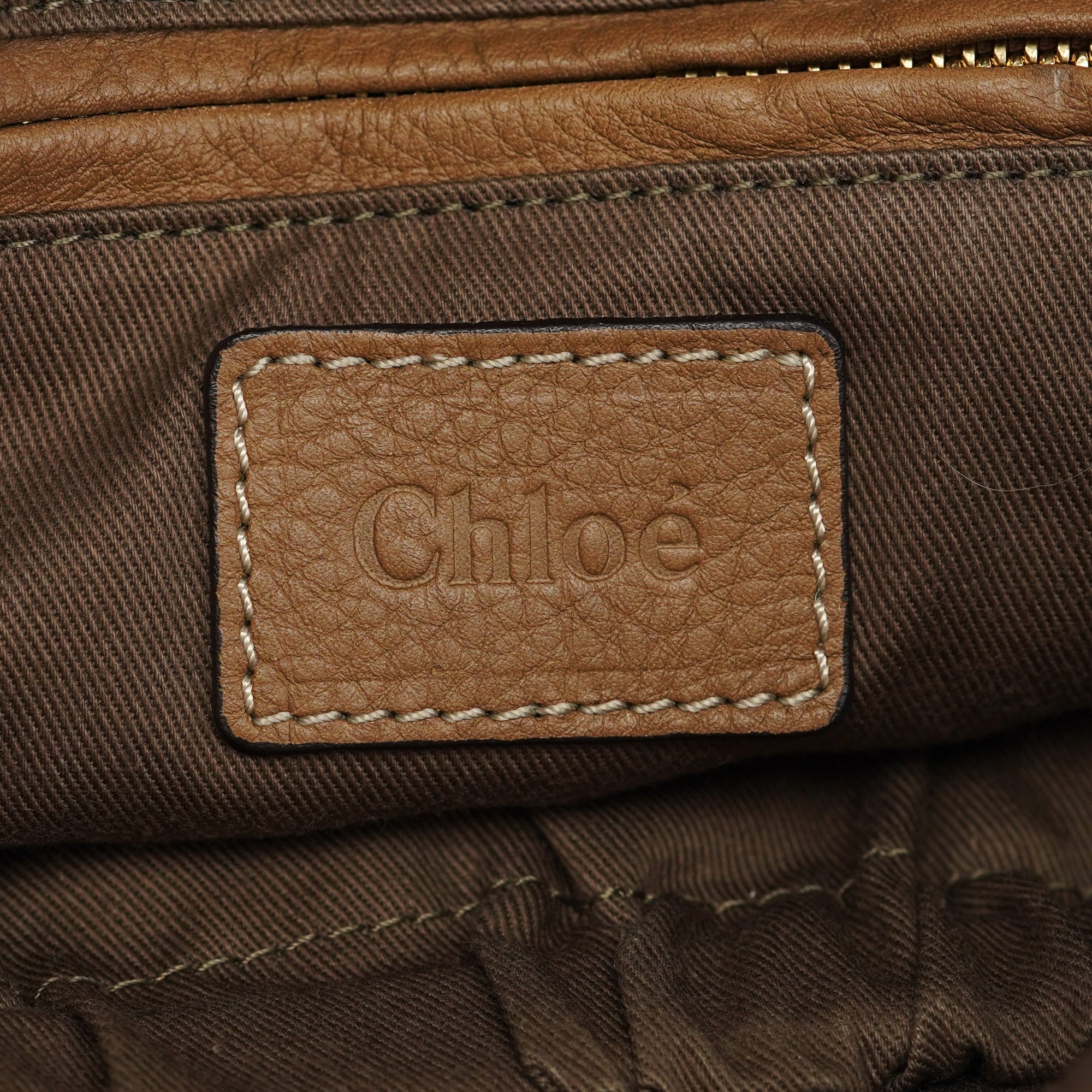 Chloé Light Brown Leather Marcie Shoulder Bag