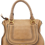 Chloé Light Brown Leather Marcie Shoulder Bag