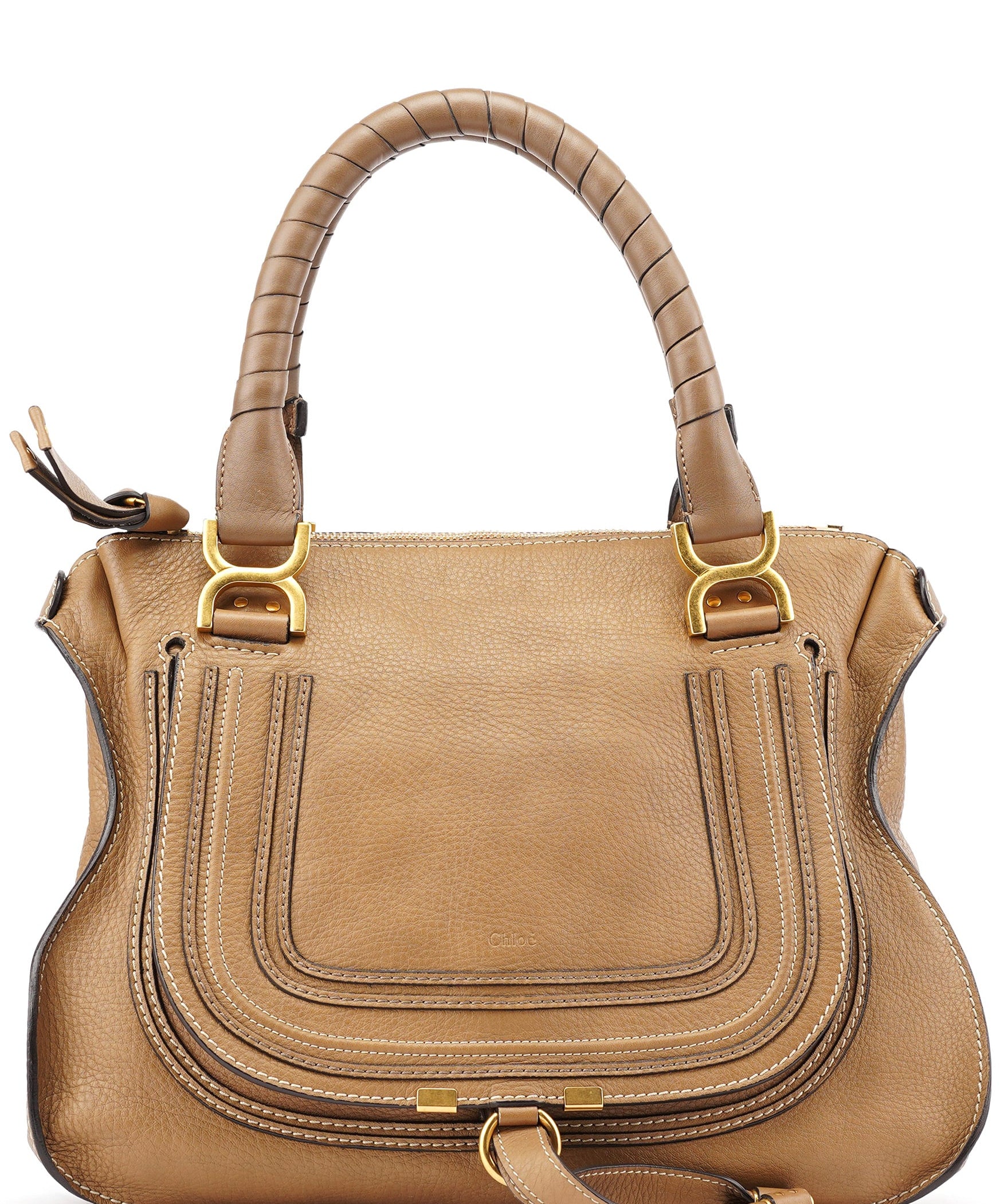 Chloé Light Brown Leather Marcie Shoulder Bag