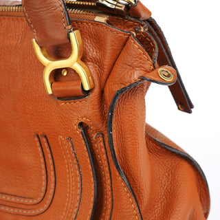 Chloe Light Brown Leather Marcie Shoulder Bag
