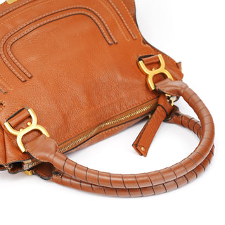 Chloe Light Brown Leather Marcie Shoulder Bag