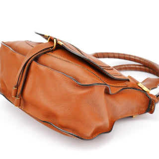 Chloe Light Brown Leather Marcie Shoulder Bag