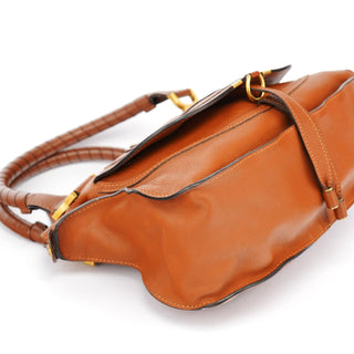 Chloe Light Brown Leather Marcie Shoulder Bag