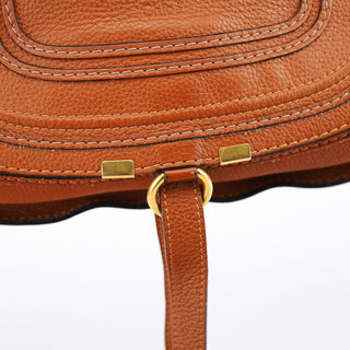 Chloe Light Brown Leather Marcie Shoulder Bag