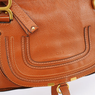 Chloe Light Brown Leather Marcie Shoulder Bag