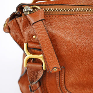 Chloe Light Brown Leather Marcie Shoulder Bag