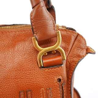 Chloe Light Brown Leather Marcie Shoulder Bag