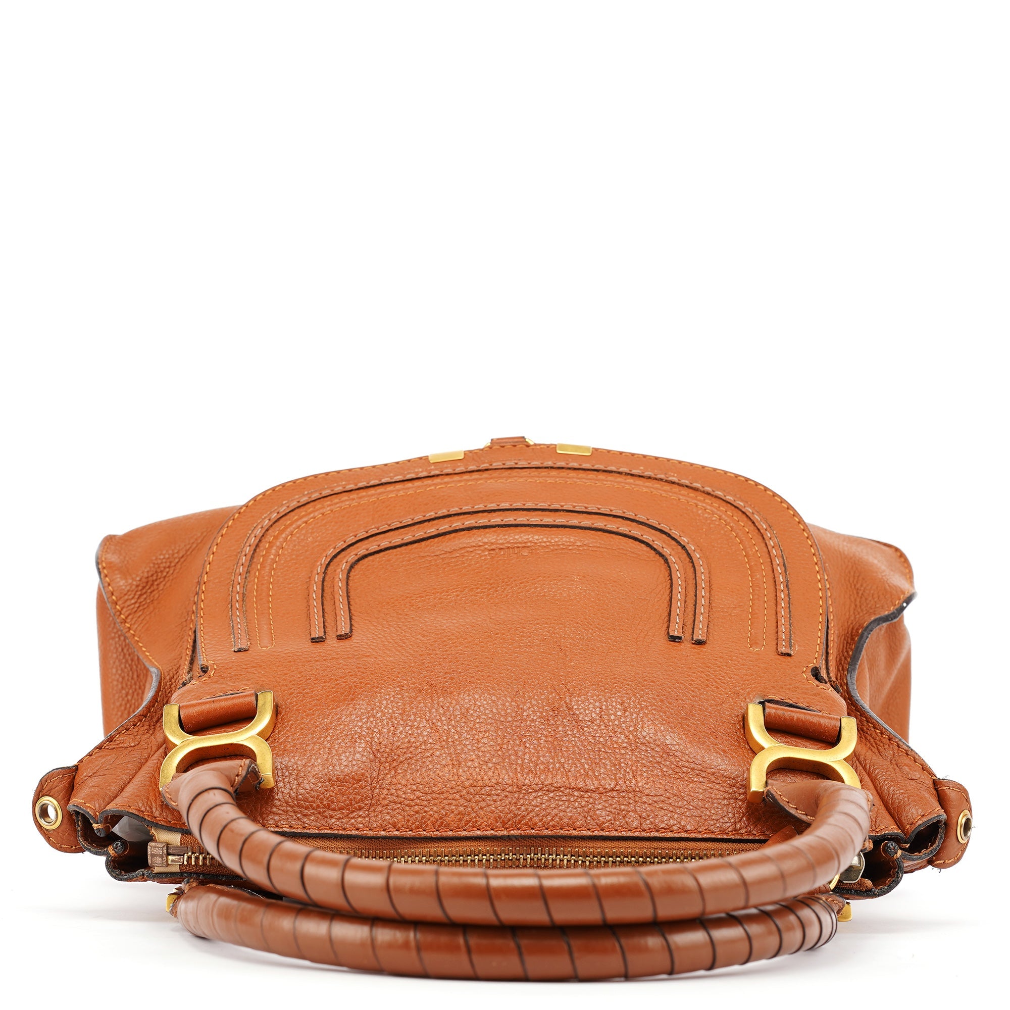 Chloe Light Brown Leather Marcie Shoulder Bag