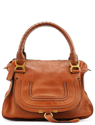 Chloe Light Brown Leather Marcie Shoulder Bag