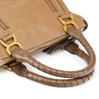 Chloe Light Brown Leather Marcie Shoulder Bag
