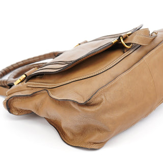 Chloe Light Brown Leather Marcie Shoulder Bag