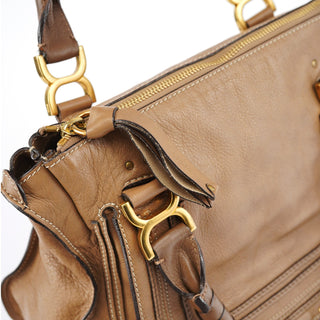 Chloe Light Brown Leather Marcie Shoulder Bag