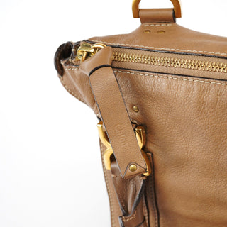 Chloe Light Brown Leather Marcie Shoulder Bag