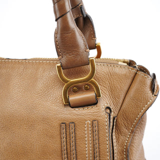 Chloe Light Brown Leather Marcie Shoulder Bag