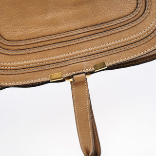Chloe Light Brown Leather Marcie Shoulder Bag
