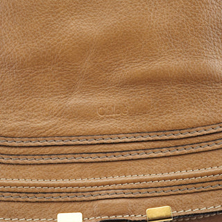 Chloe Light Brown Leather Marcie Shoulder Bag