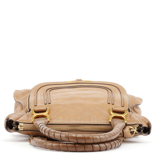 Chloe Light Brown Leather Marcie Shoulder Bag
