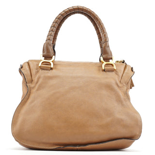 Chloe Light Brown Leather Marcie Shoulder Bag