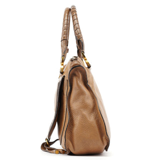 Chloe Light Brown Leather Marcie Shoulder Bag