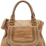 Chloe Light Brown Leather Marcie Shoulder Bag
