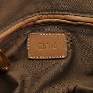 Chloe Light Brown Leather Marcie Shoulder Bag