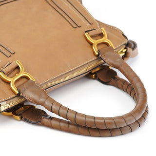 Chloe Light Brown Leather Marcie Shoulder Bag
