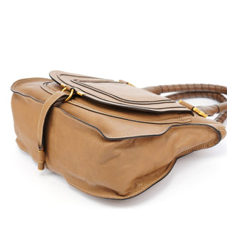 Chloe Light Brown Leather Marcie Shoulder Bag