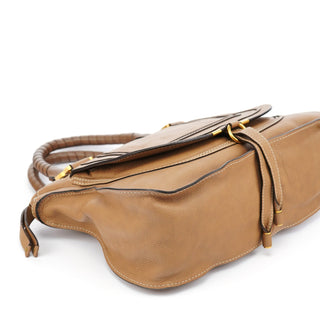 Chloe Light Brown Leather Marcie Shoulder Bag