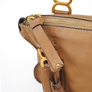 Chloe Light Brown Leather Marcie Shoulder Bag
